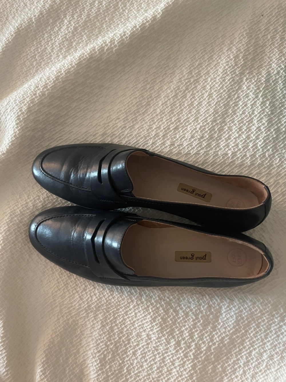 Paul Green Black Leather Penny Loafers - Women's Classic Slip-On- like new